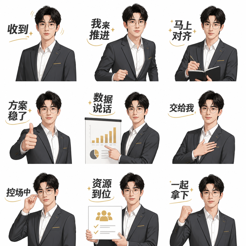 职场·商业 九宫格表情包